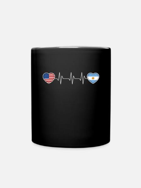 Argentinien - Tasse einfarbig - Schwarz