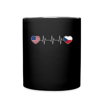 Tschechische Republik - Tasse einfarbig - Schwarz - Vorne