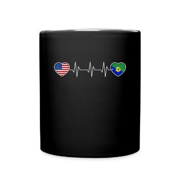 Weihnachtsinsel - Tasse einfarbig - Schwarz - Vorne