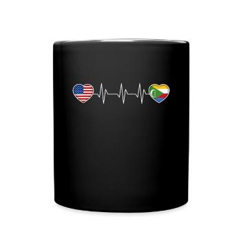 Komoren - Tasse einfarbig - Schwarz - Vorne