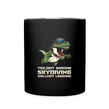 Parachutisme intérieur T Rex - Mug uni - noir - Devant