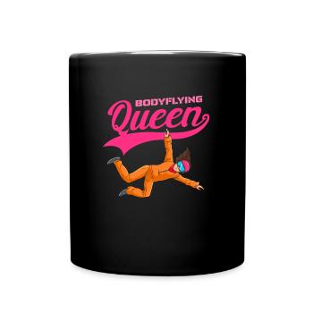 Reine du parachutisme intérieur - Mug uni - noir - Devant