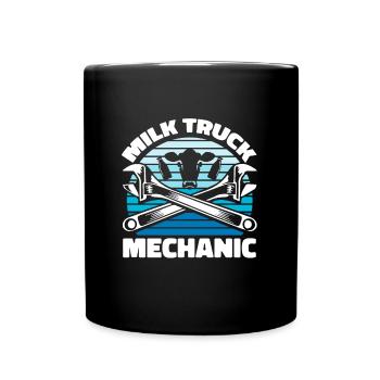 Mécanicien de lait de vache Camion de lait - Mug uni - noir - Devant