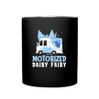 Lait de vache Panier de lait de fée - Mug uni - noir - Devant