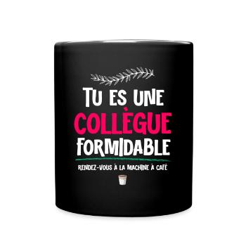 Collègue Femme Formidable Machine A Café - Mug uni - noir - Devant