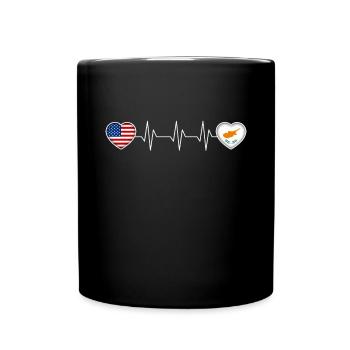 Zypern - Tasse einfarbig - Schwarz - Vorne