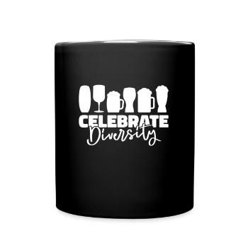 Craft Beer Bier Craftbier Celebrate Diversity - Tasse einfarbig - Schwarz - Vorne
