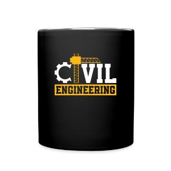 Civil Engineering Construction Building Engineers - Full Colour Mug - black - Front