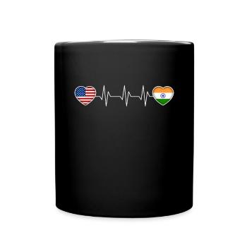 Indien - Tasse einfarbig - Schwarz - Vorne