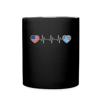 Fidschi - Tasse einfarbig - Schwarz - Vorne