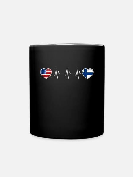 Finnland - Tasse einfarbig - Schwarz
