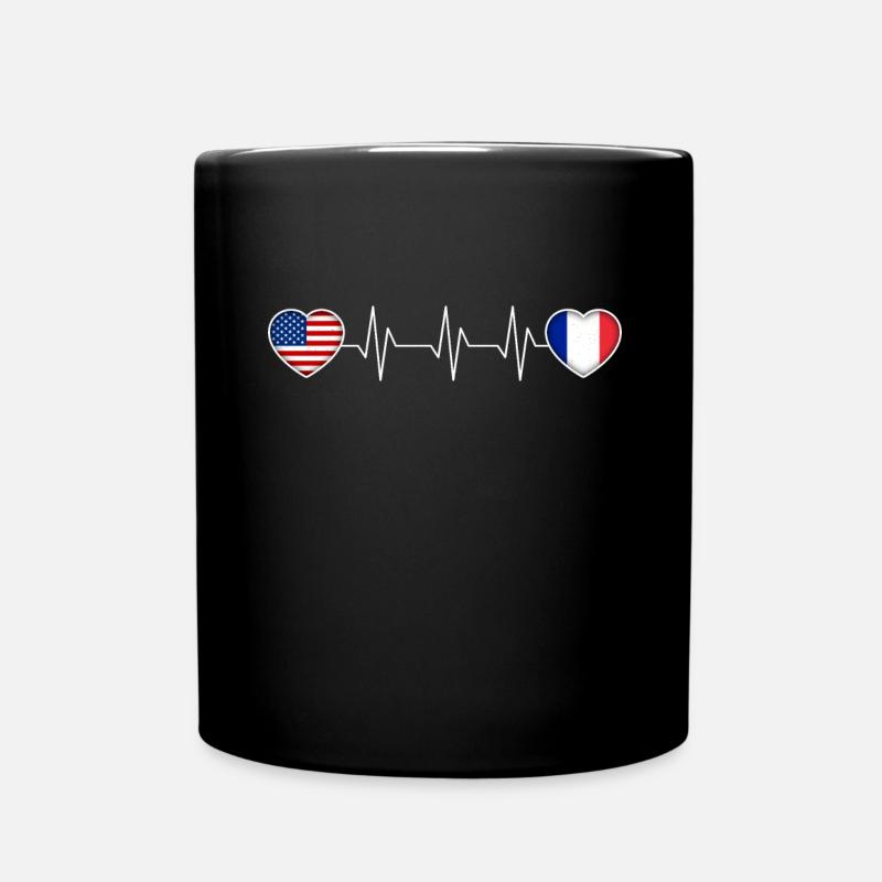 Frankreich - Tasse einfarbig - Schwarz