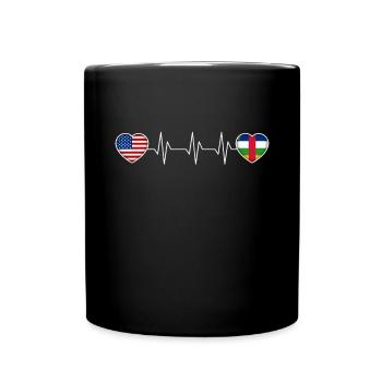 Zentralafrikanische Republik - Tasse einfarbig - Schwarz - Vorne