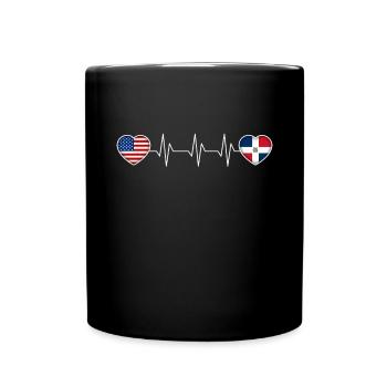 Dominikanische Republik - Tasse einfarbig - Schwarz - Vorne