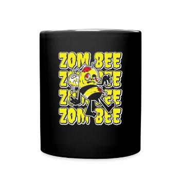 Abeille zombie d’Halloween - Mug uni - noir - Devant