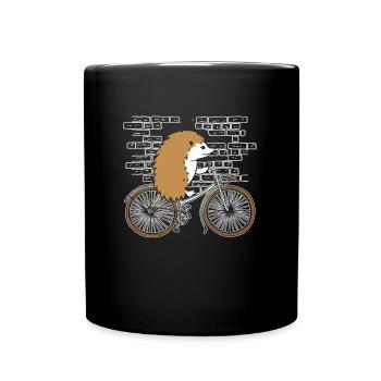 Igel Niedlich - Tasse einfarbig - Schwarz - Vorne
