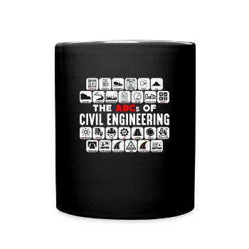 Civil Engineers The ABCs Of Building Contractor - Full Colour Mug - black - Front