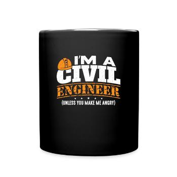 Génie civil Je suis un entrepreneur en génie civil - Mug uni - noir - Devant