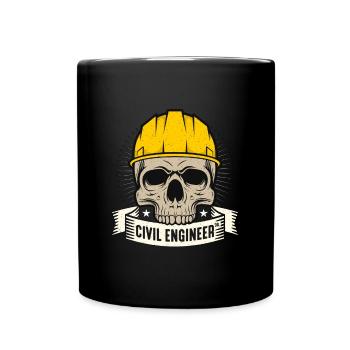 Civil Engineer Dr. Engineering Project Building - Full Colour Mug - black - Front