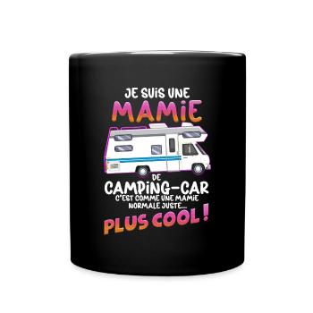 Mamie Camping-car Pour Maman Retraitée Cool - Mug uni - noir - Devant