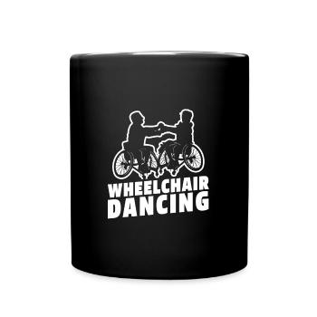Danseur dansant en fauteuil roulant - Mug uni - noir - Devant
