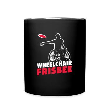 Frisbee Fauteuil roulant - Mug uni - noir - Devant