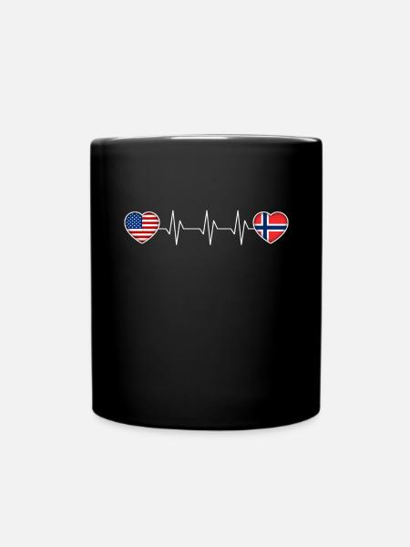 Norwegen - Tasse einfarbig - Schwarz