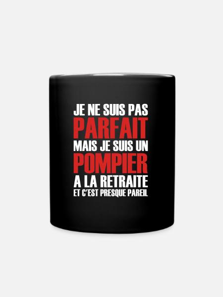 Drôle Pompier Citation Retraité Cool Pompier - Mug uni - noir