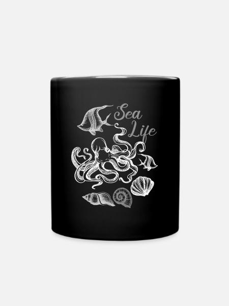 Sea Life - Full Colour Mug - black