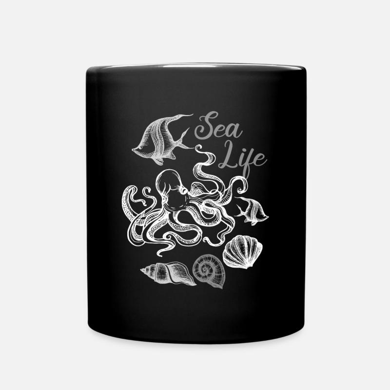 Sea Life - Tasse einfarbig - Schwarz