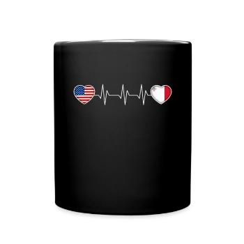 Malta - Tasse einfarbig - Schwarz - Vorne