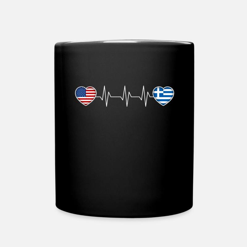 Griechenland - Tasse einfarbig - Schwarz