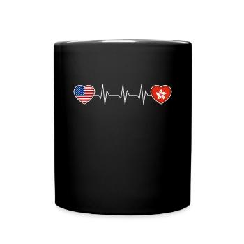 Hong Kong - Full Colour Mug - black - Front
