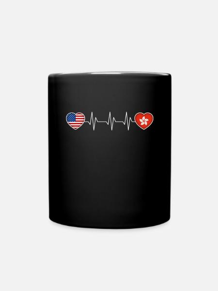 Hongkong - Tasse einfarbig - Schwarz