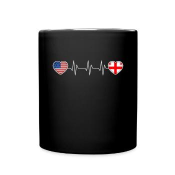Georgien - Tasse einfarbig - Schwarz - Vorne