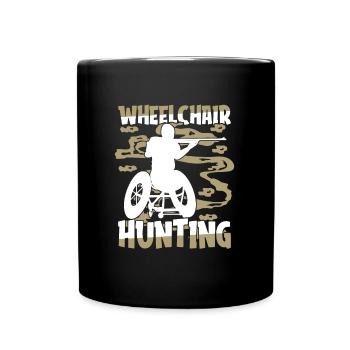 Hunting Hunter Hunting Wheelchair Hunting - Full Colour Mug - black - Front
