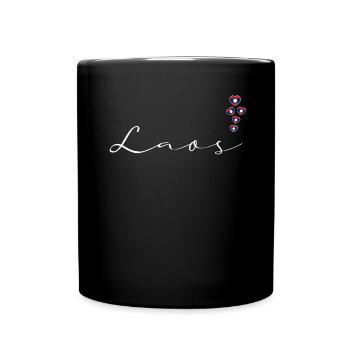 Laos - Tasse einfarbig - Schwarz - Vorne