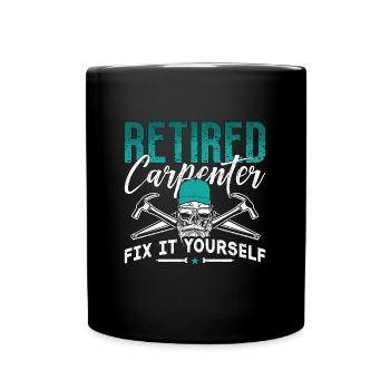 Charpentier Charpentier à la retraite Réparez-le Travail du bois - Mug uni - noir - Devant