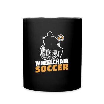 Soccer Soccer Fauteuil roulant - Mug uni - noir - Devant