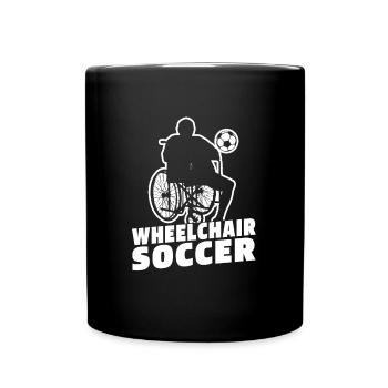 Soccer Soccer Fauteuil roulant - Mug uni - noir - Devant