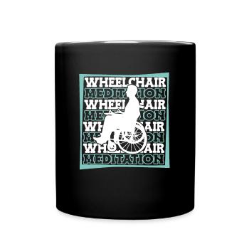 Meditation Meditation Wheelchair - Full Colour Mug - black - Front