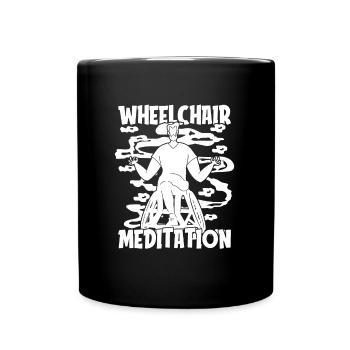 Meditation Meditation Wheelchair - Full Colour Mug - black - Front