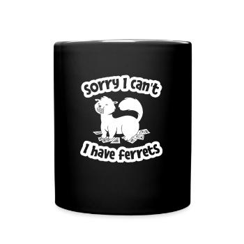 Frettchen Iltis - Tasse einfarbig - Schwarz - Vorne