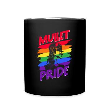Mullet Hairstyle Vokuhila Hairstyle - Full Colour Mug - black - Front