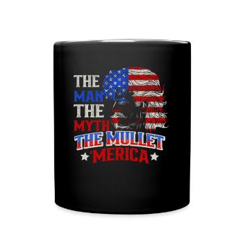 Mullet Frisur Vokuhila Frisur - Tasse einfarbig - Schwarz - Vorne