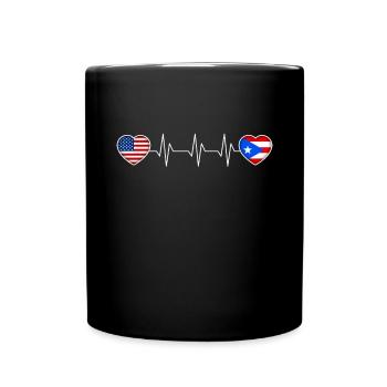 Puerto Rico - Tasse einfarbig - Schwarz - Vorne