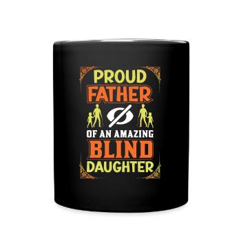 Blindheitsbewusstsein Gesetzlich Blind - Tasse einfarbig - Schwarz - Vorne