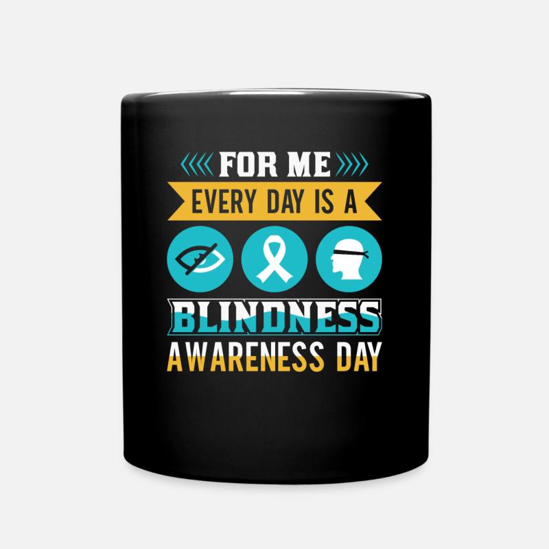 Blindheitsbewusstsein Gesetzlich Blind - Tasse einfarbig - Schwarz