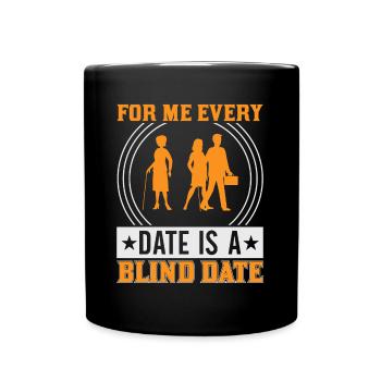 Blindheitsbewusstsein Gesetzlich Blind - Tasse einfarbig - Schwarz - Vorne