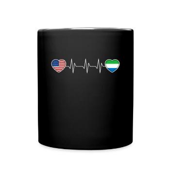 Sierra Leone - Tasse einfarbig - Schwarz - Vorne